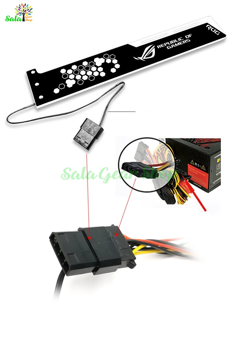 Đỡ Card VGA Coolmoon Aorus - Rog Auto LED RGB