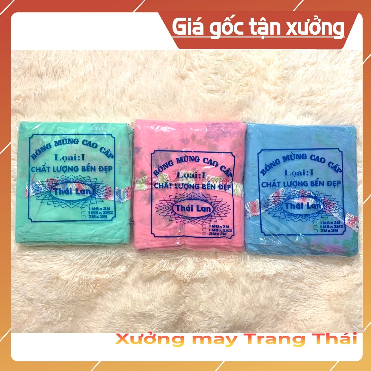 [ĐỦ SIZE] Mùng Von Thái Lan Có Rèm In Xịn