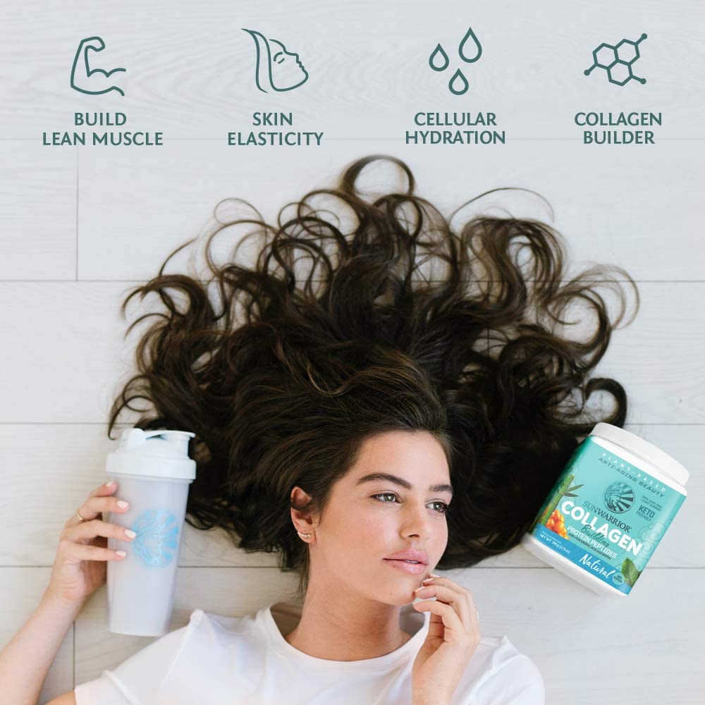 [Hoàn Tiền 15%]Bột bổ sung collagen building protein peptides Sunwarrior 500g nguyên vị