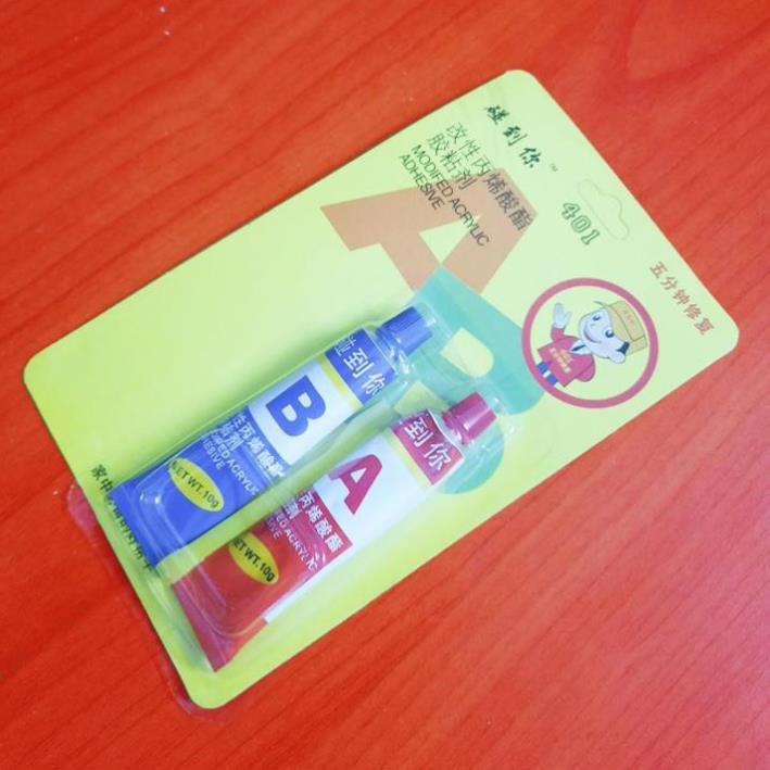 Vỉ keo dán siêu chắc 2 thành phần AB mỗi tuýp 10g