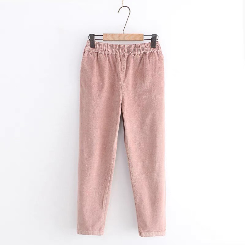 [25-27/4 Hoàn tiền 15%]Quần Baggy Nhung Mùa Thu cho Nữ
