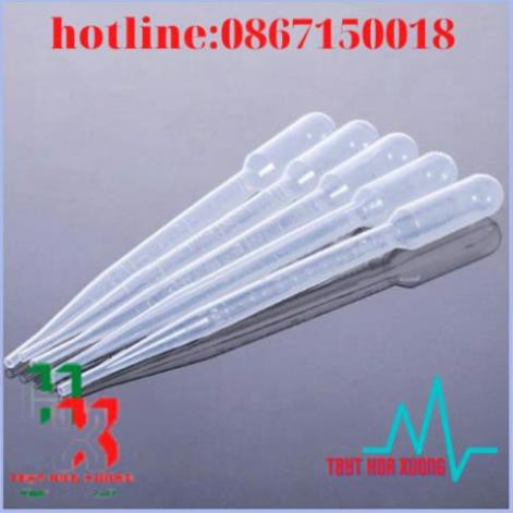 Ống Hút Nhỏ Giọt 3ml - Pipet pasteur 3ml túi 100 cái