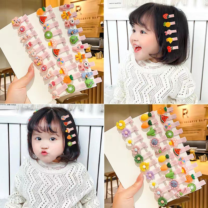 Set 20 Kẹp Tóc Nơ mỏ vịt Xinh Xắn Cho Bé Gái