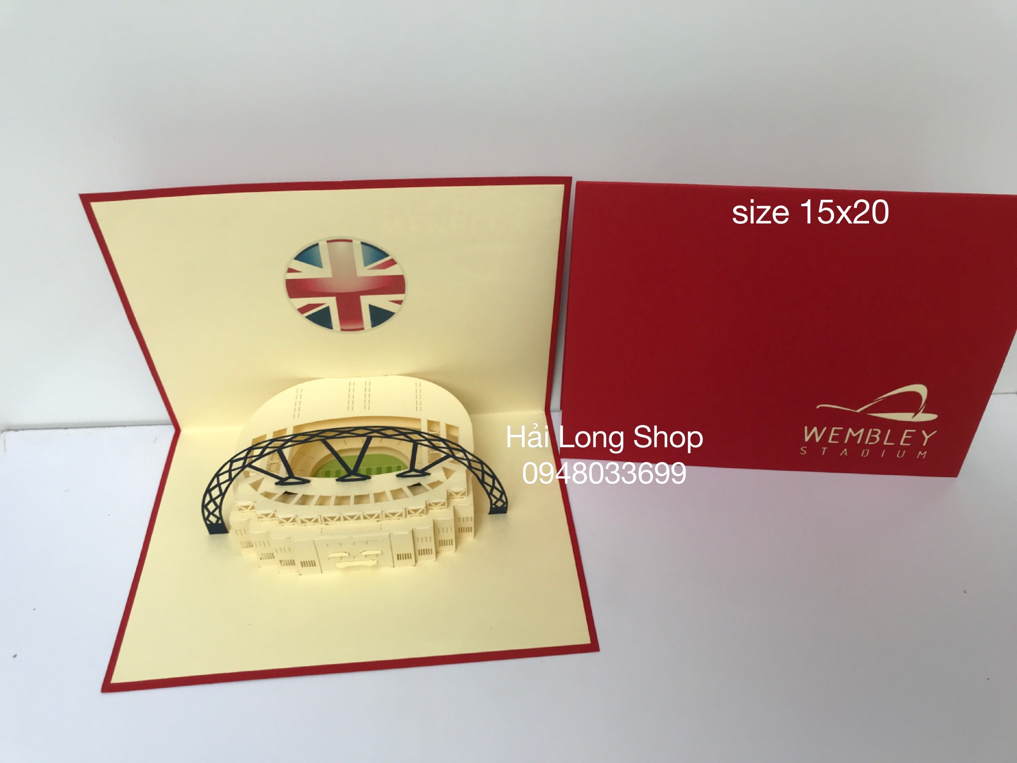 Sân Bóng Wembley - Stadium - Thiệp 3D ( mở 90 độ )
