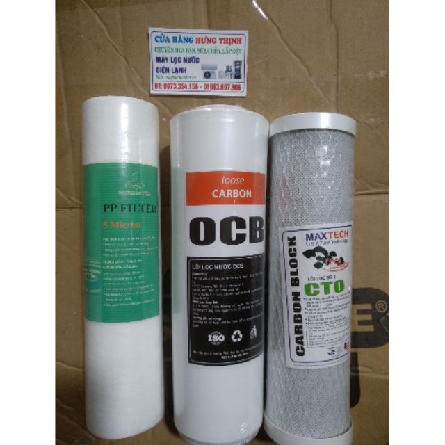 Bộ 3 lõi lọc nước RO 123