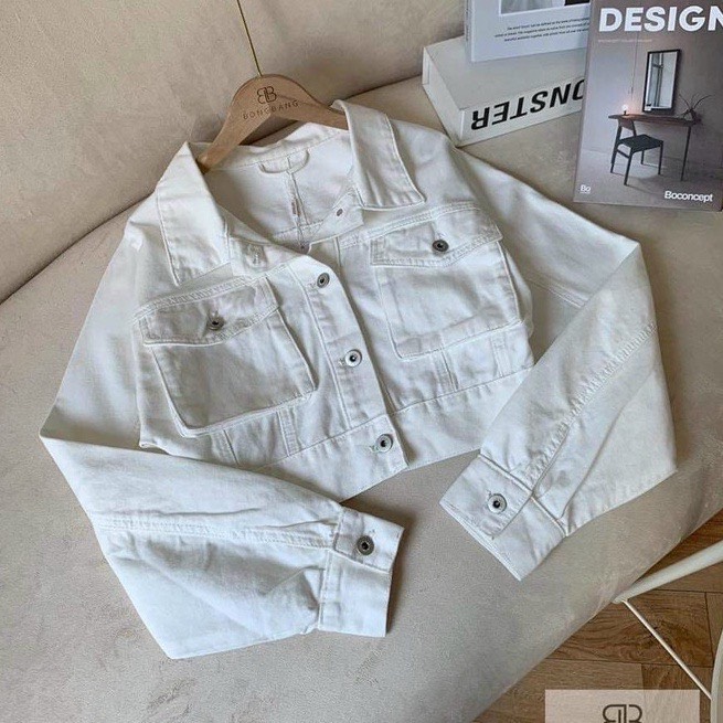 [Túi Hộp] Áo Khoác Jean Nữ Thời Trang Hot Hit Áo Khoác Túi Hộp Cho Nữ PHƯƠNG VI FASHION