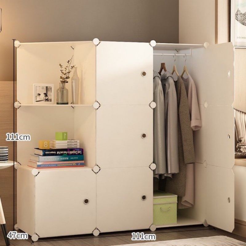 TỦ NHỰA LẮP GHÉP THÔNG MINH 9 Ô (7N2X)