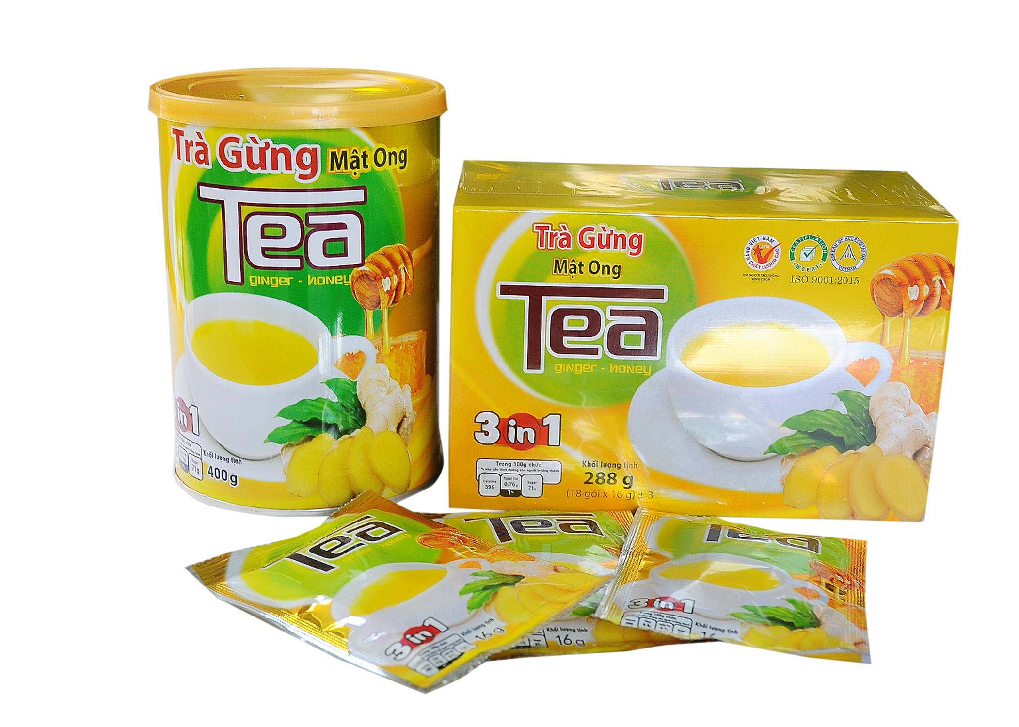 Trà gừng mật ong hòa tan Thanh Bình lon 400g