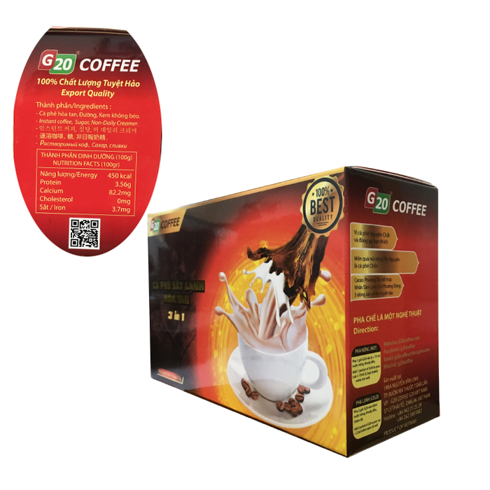 Cà phê sấy lạnh hòa tan 3 in 1