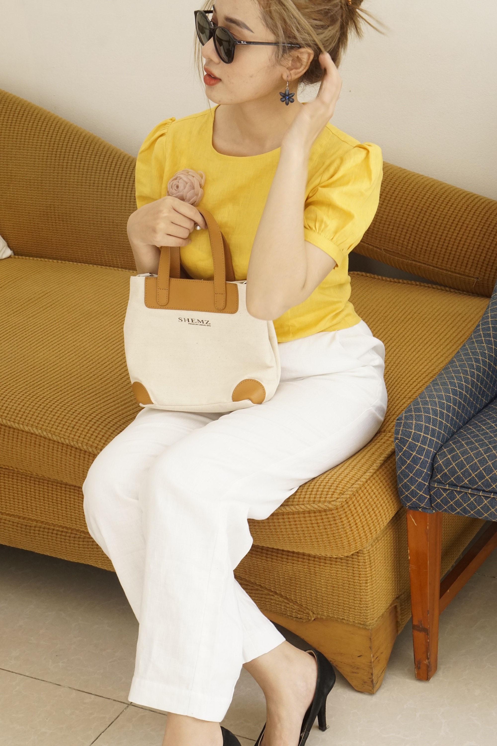 [HCM]Áo linen tay bồng LISA - MaxMessi