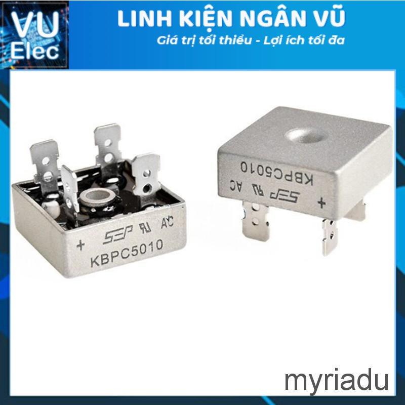 Diode Cầu 50A 1000V KBPC5010 (Cầu Sắt)