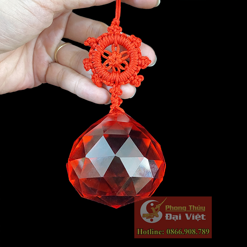 Quả cầu treo Vát Cạnh - màu Đỏ