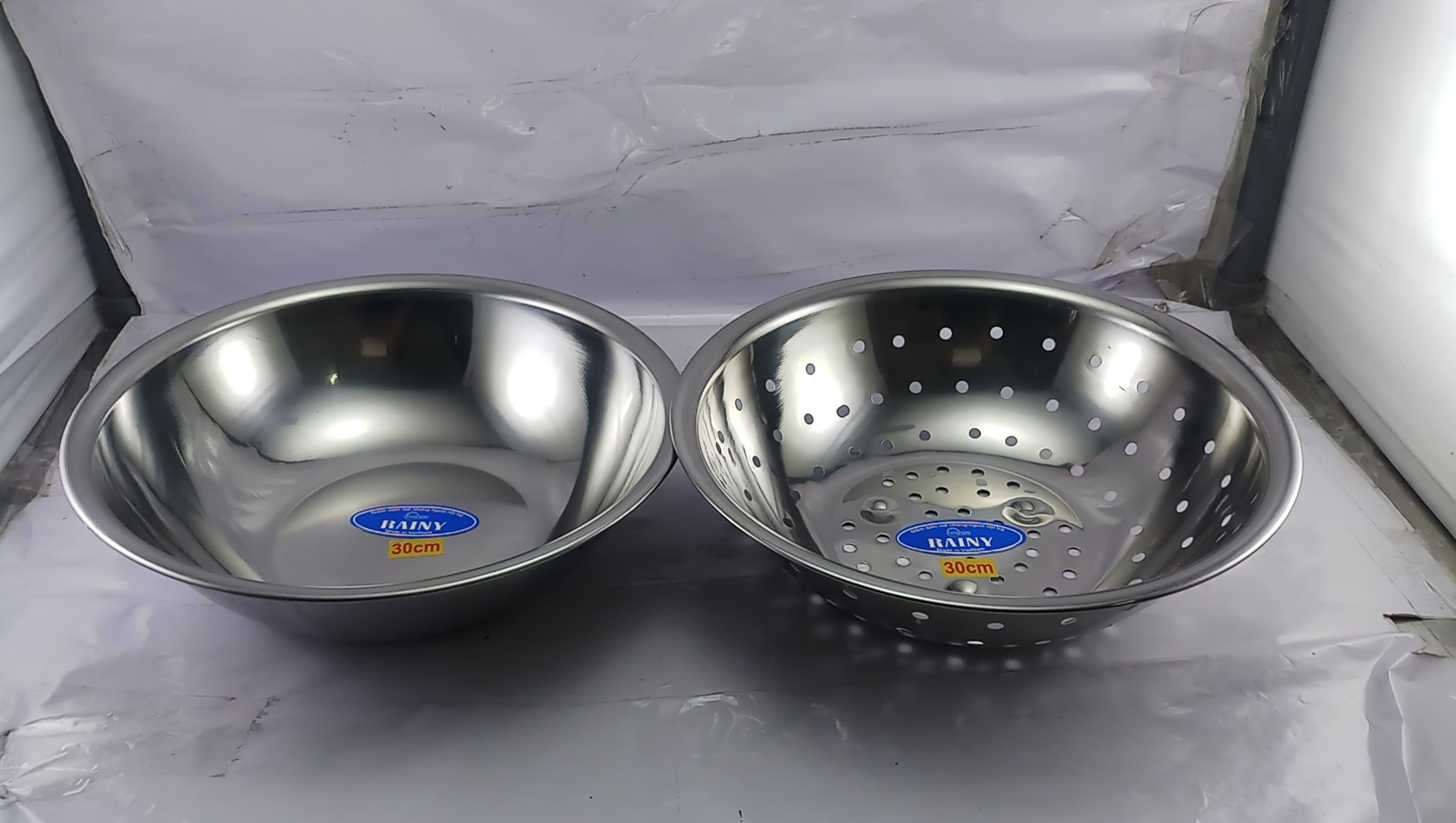 [HCM]BỘ THAU RỔ INOX 30 RAINY