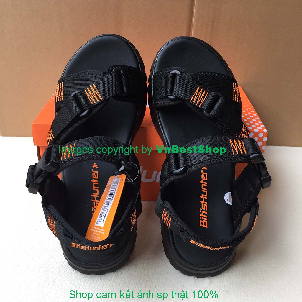 Dép Sandal Nam & Nữ Biti's Hunter DEMH00600DEN/DEWH00600DEN (Đen cam)