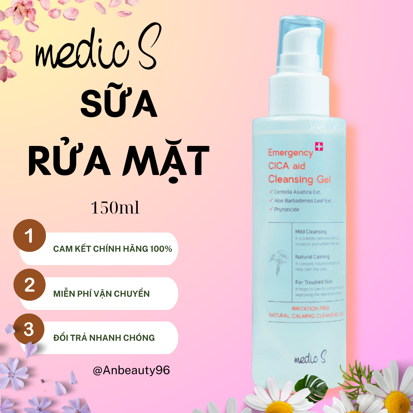 [Chính hãng] Sữa rửa mặt Medic S nhập khẩu Hàn Quốc