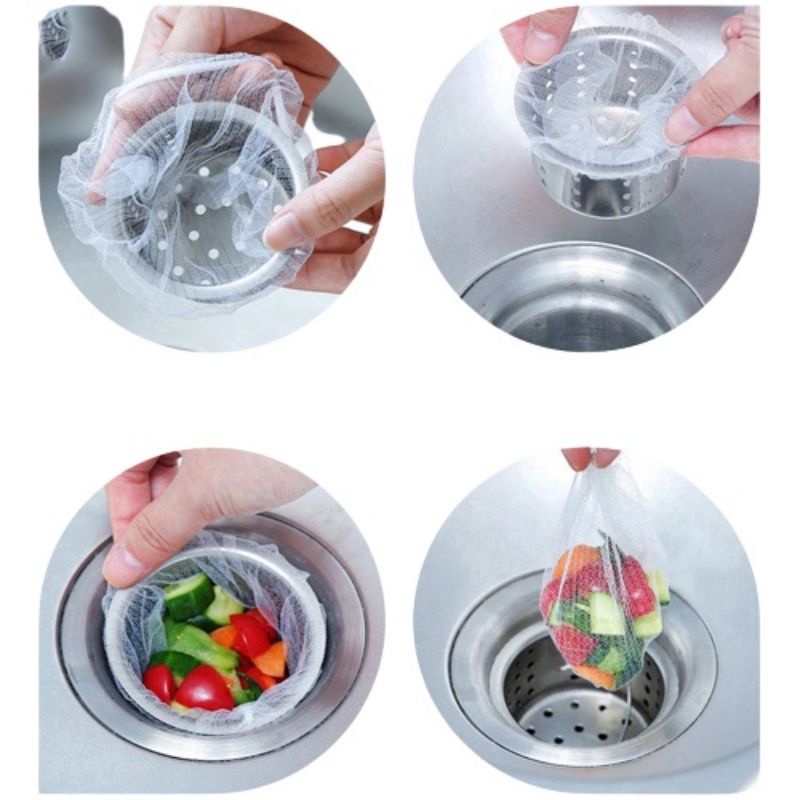Túi 100 Chiếc Túi Bọc Đựng Lọc Rác Bồn Rửa Chén Bát