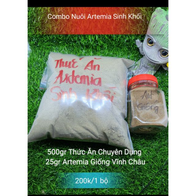 Bộ sản phẩm nuôi Artemia sinh khối tại nhà cực đơn giản - Artemia giống Vĩnh Châu và Thức Ăn Chuyên Dụng