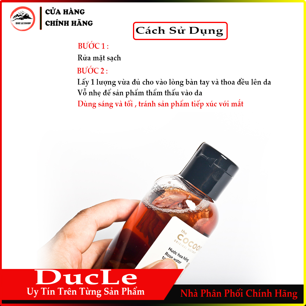 [HCM]Nước Hoa Hồng COCOON Cấp Ẩm Và Làm Mềm Da ( 140ml )