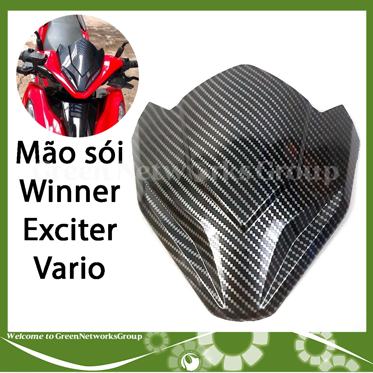 [HCM]Mão sói gắn Exciter Winner Vario 2018 Greennetworks