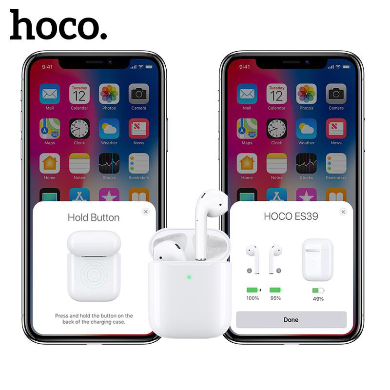 Tai nghe truewireless Hoco ES39 định vị tai nghe đỗi tên thiết bị nghe nhạc liên tục trong 3.5 giờ công nghệ Bluetooth 5.0 sạc không dây