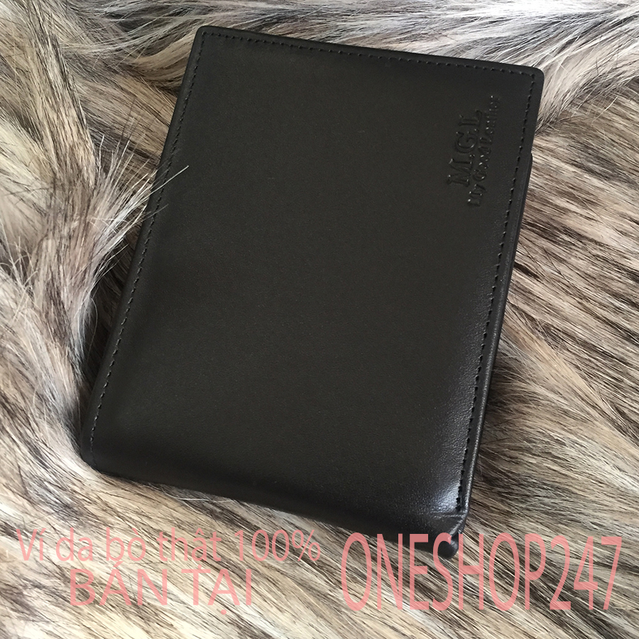 Bóp da bò nam A8V - Làm từ da BÒ nguyên miếng - Cam KẾT da bò THẬT