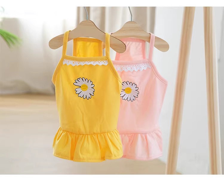 Daisy Embroidered Dresses for Dogs and Cats - T3 Pets Shop