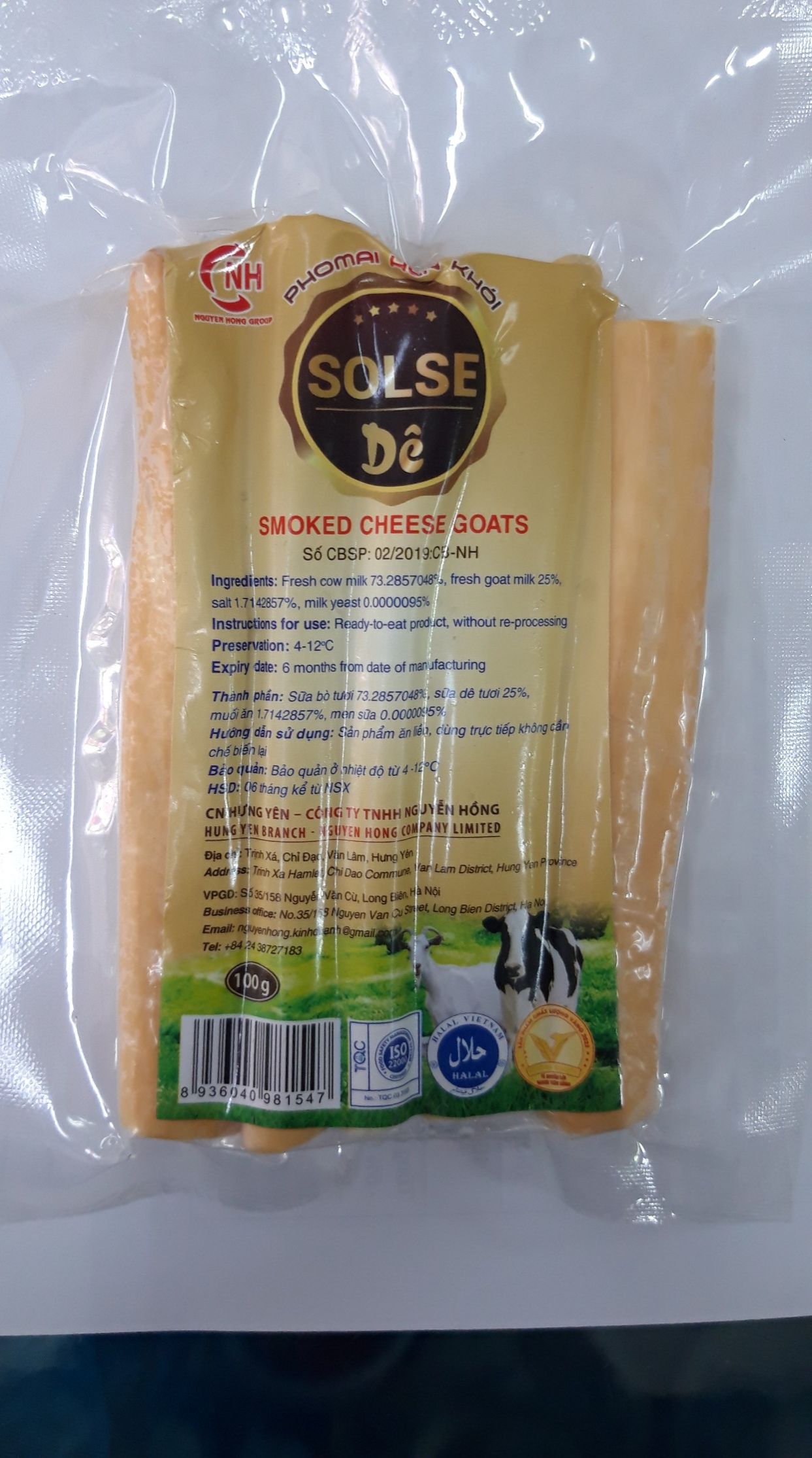 Phô mai hun khói dê que solse 100g