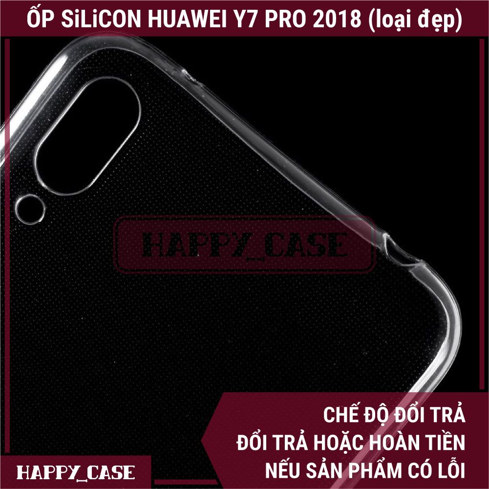 Ốp Lưng Điện Thoại Huawei Y7 Pro 2018 (Loại Đẹp) Thin Transparent Silicon