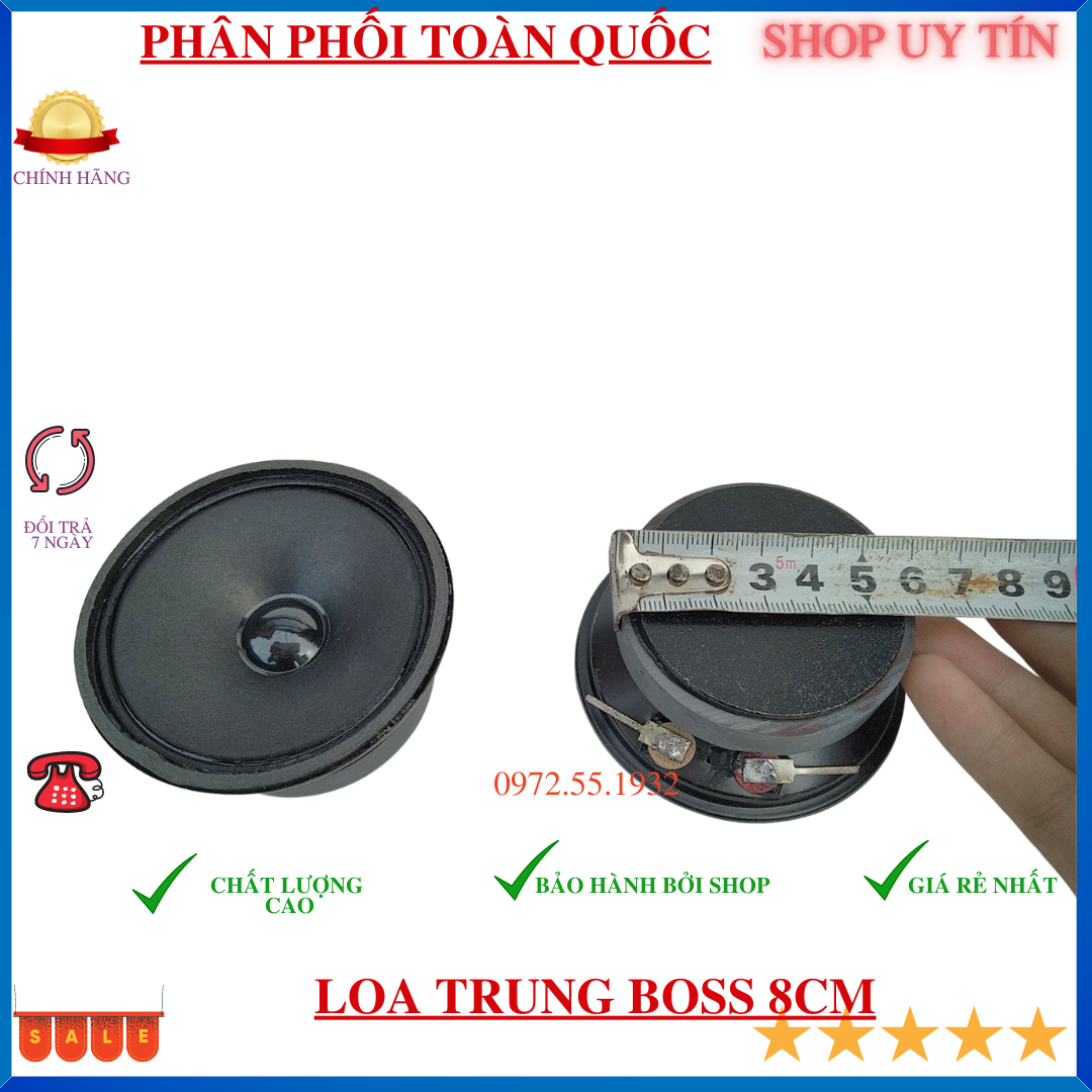 Loa trung boss 8cm xịn đẹp - giá 2 chiếc