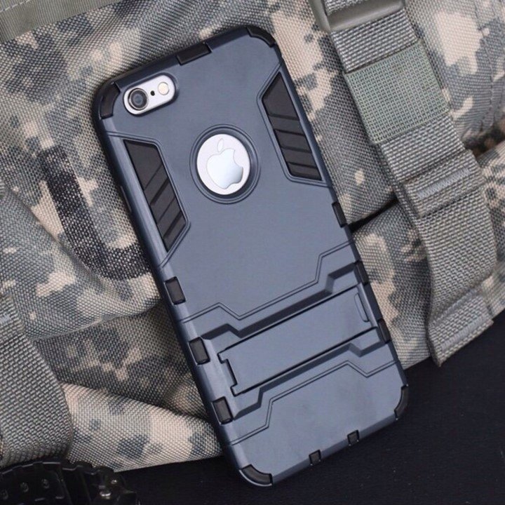 Ốp lưng chống sốc iron man Iphone Full đời- Kiêm Giá Đỡ