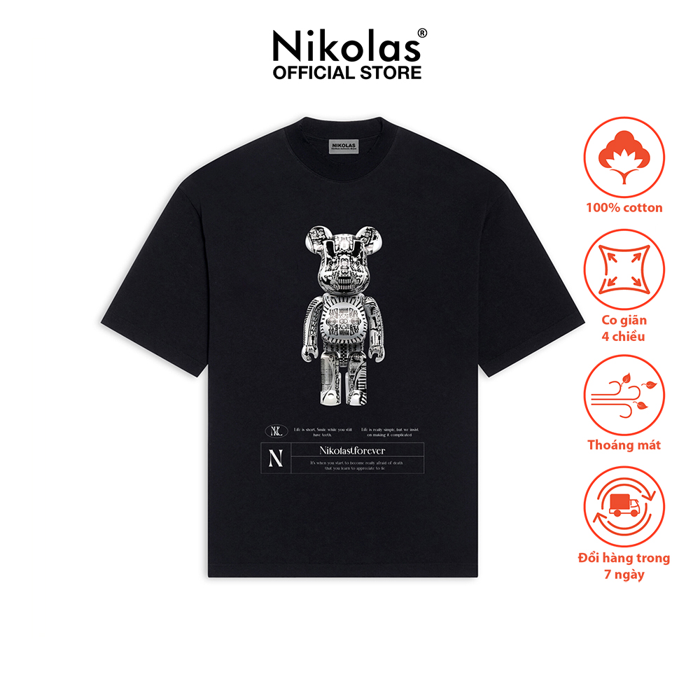 Áo thun Unisex Nikolas 100% Cotton BE@RBRICK