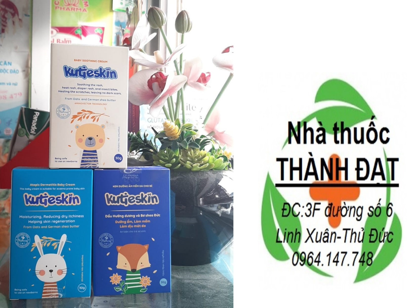 [Lấy mã giảm thêm 30%](trọn bộ) Kutieskin kem bôi chàm sữa dịa da cho bé