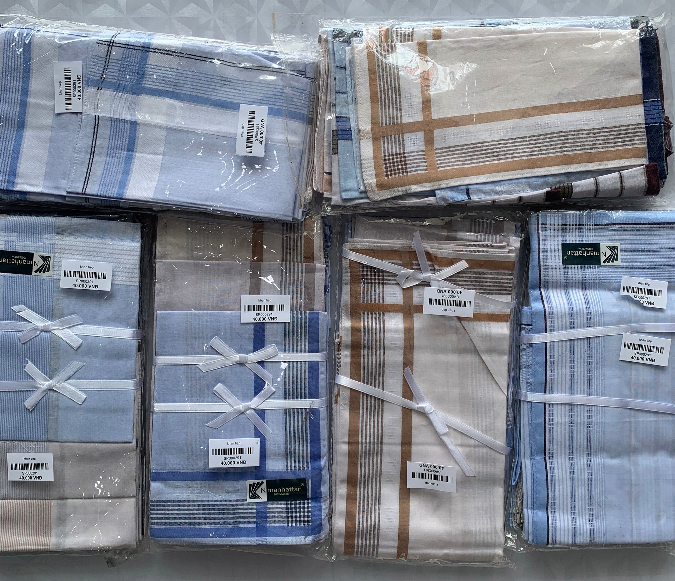 COMBO 4 KHĂN TIỆP( KHĂN MÙI XOA)