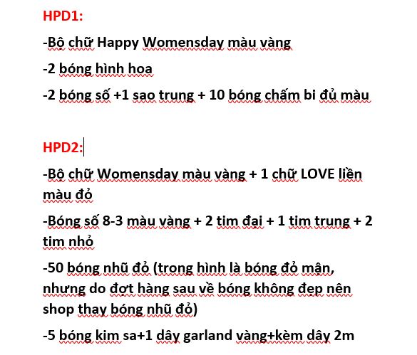 Sét bóng Happy women's day trang trí 20/10