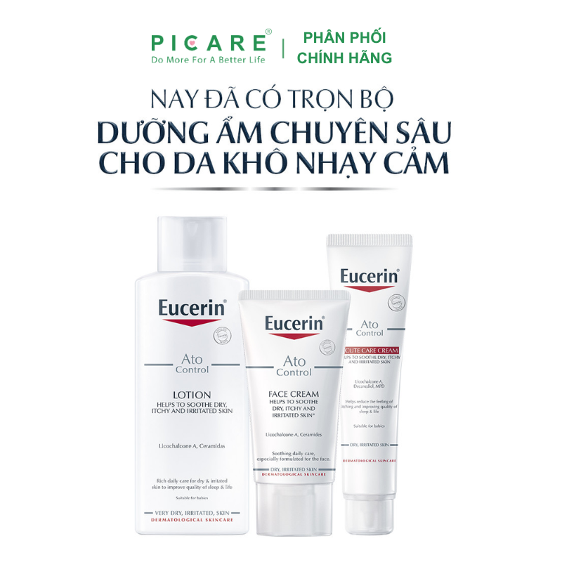 [GIẢM 20K ĐƠN 399K] Eucerin  Kem dưỡng giảm ngứa đỏ da  Ato Control Acute Care 40ml