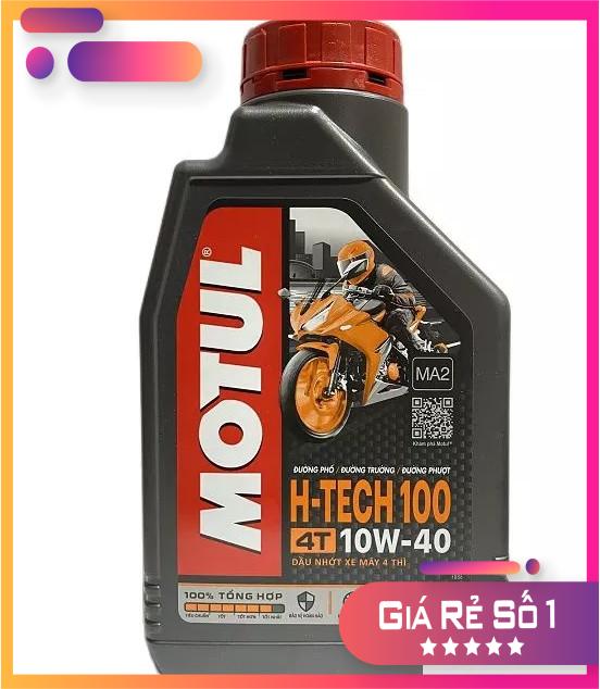 [CÓ BÁN LẺ]Nhớt Motul H-Tech 100 4T 10W40 1L nhớt tổng hợp 100% motul h tech 10W40 dầu nhớt động cơ xe máy xe côn tay giá mềm