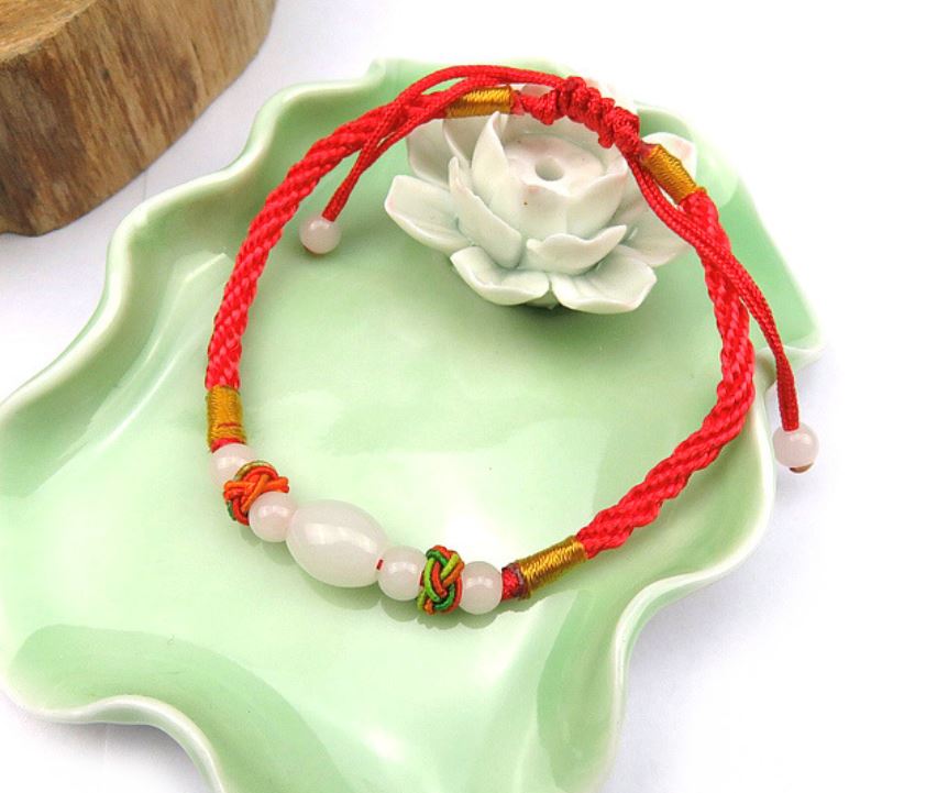 Vòng Tay EBI Charm Chỉ Màu Ngũ Sắc Dây Rút Đỏ May Mắn Bình An