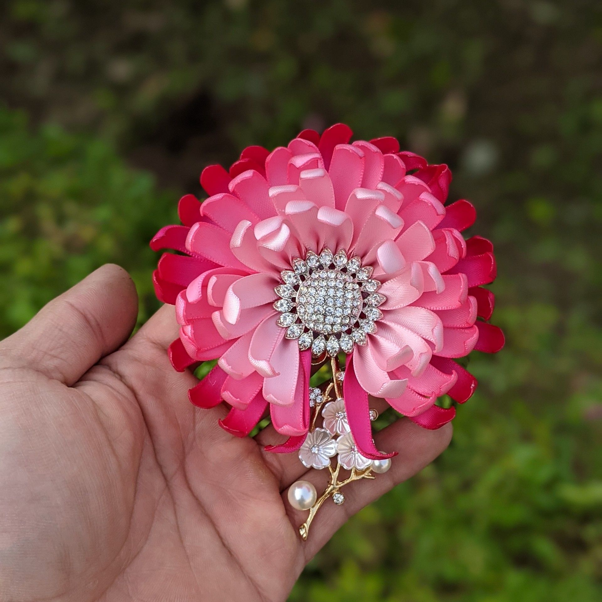 [ Hàng Thiết Kế ] Hoa cài áo cúc đại handmade cao cấp