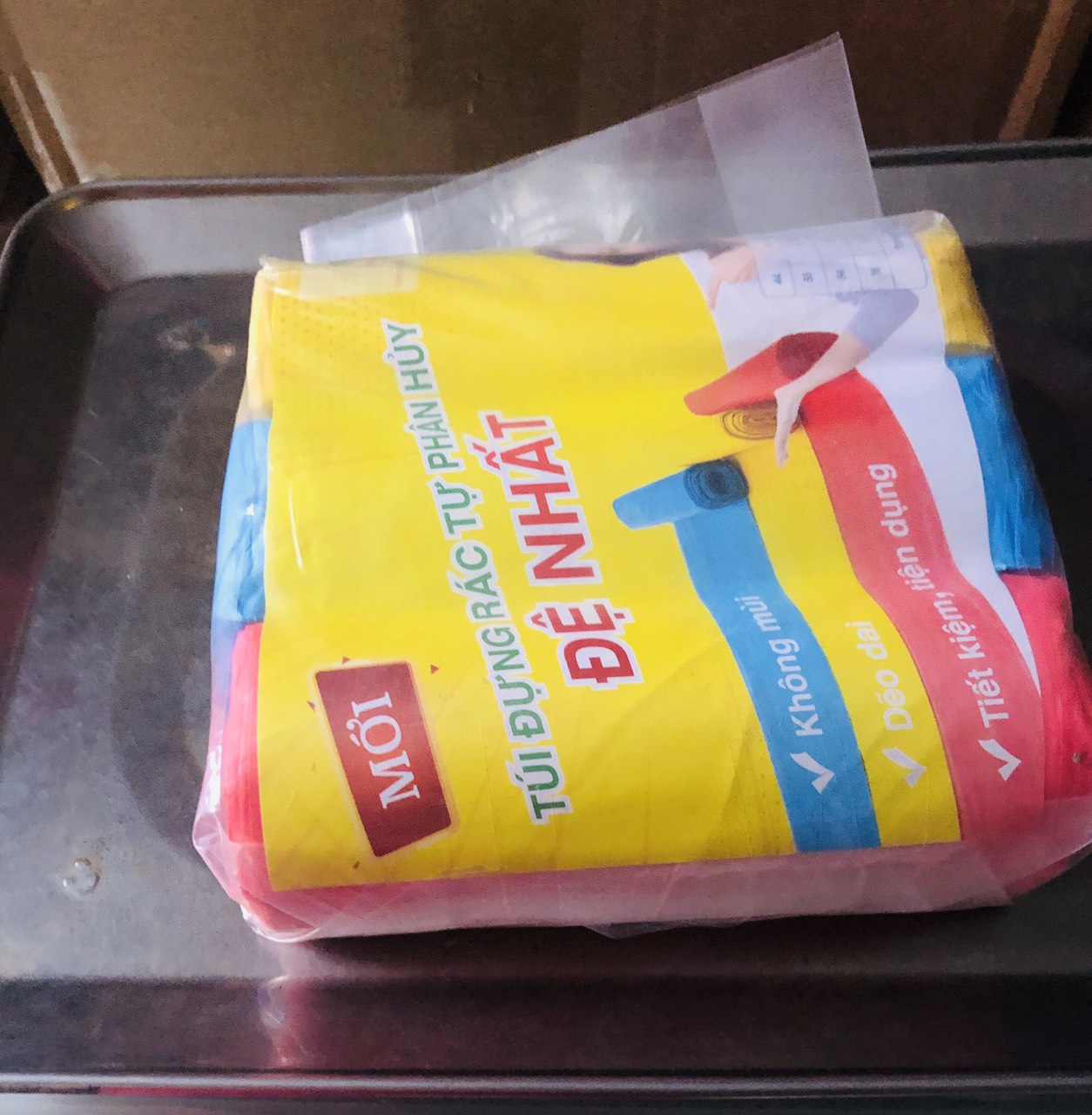 [HCM]SIZE ĐẠI - COMBO 3 CUỘN TÚI RÁC MÀU (1KG/CUỘN)