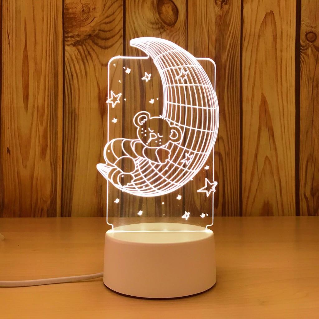 Đèn led ngủ, trang trí 3d, siêu lãng mạn