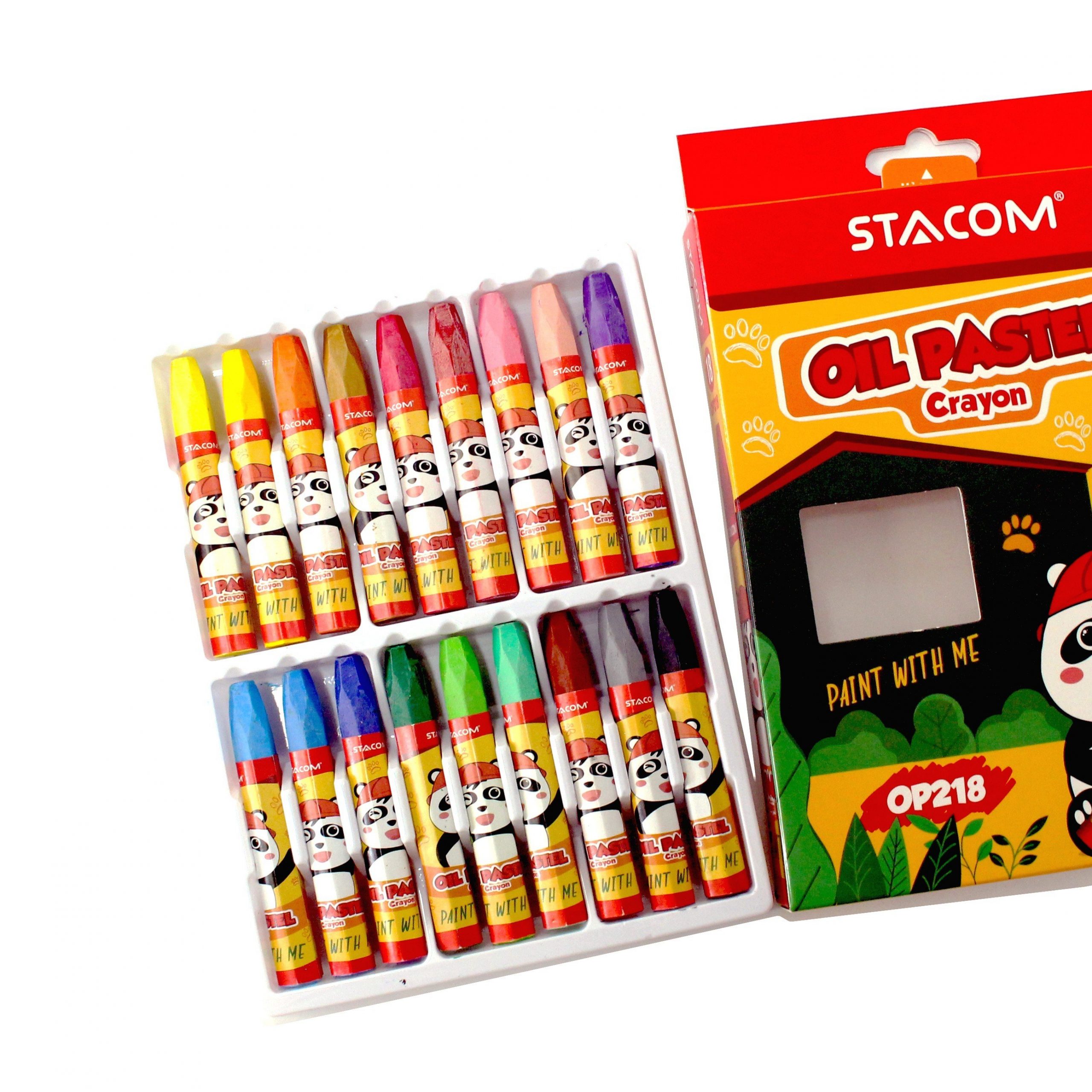 Bút Sáp màu dầu Oil Pastel Stacom 12/18/24/36 màu