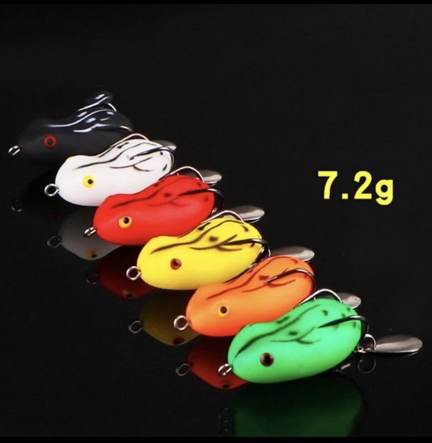Mồi câu lure nhái hơi có thìa super frog vip