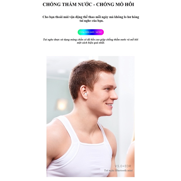 Tai Nghe Bluetooth 5.0  X.26 - Phong Cách Trẻ Trung