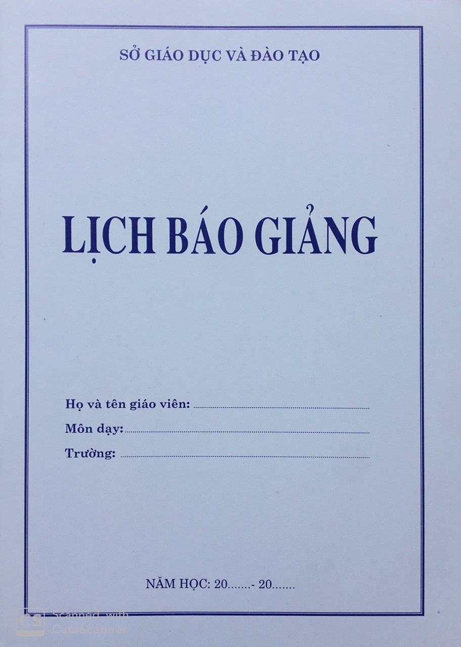 Lịch báo giảng cấp 2 3