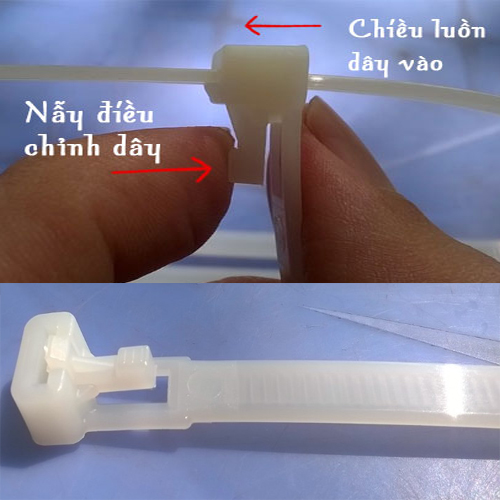 20 sợi Dây rút tháo mở nhiều lần (30cm - trắng)