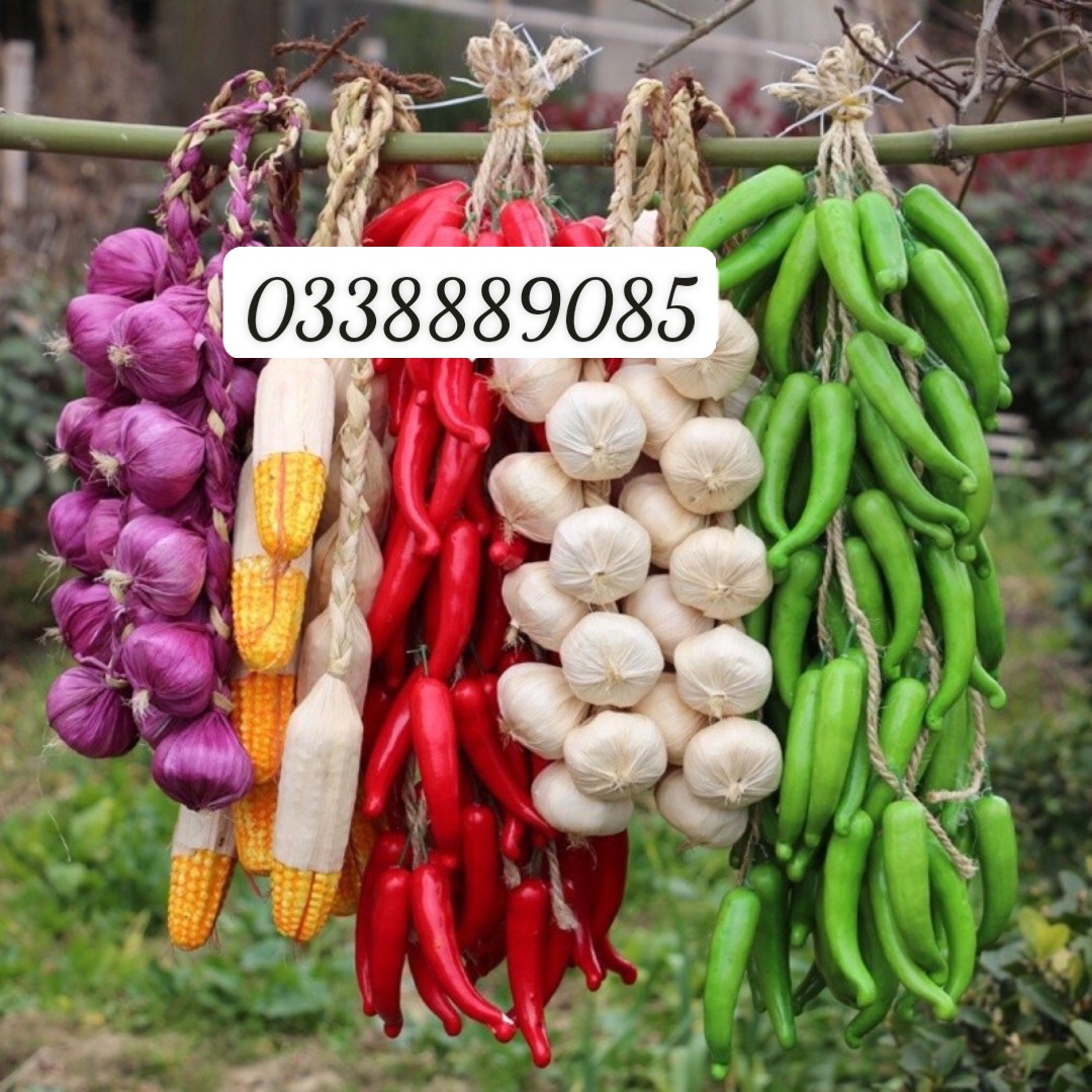 Dây hành tỏi ớt, lạc trang trí (củ quả giả)