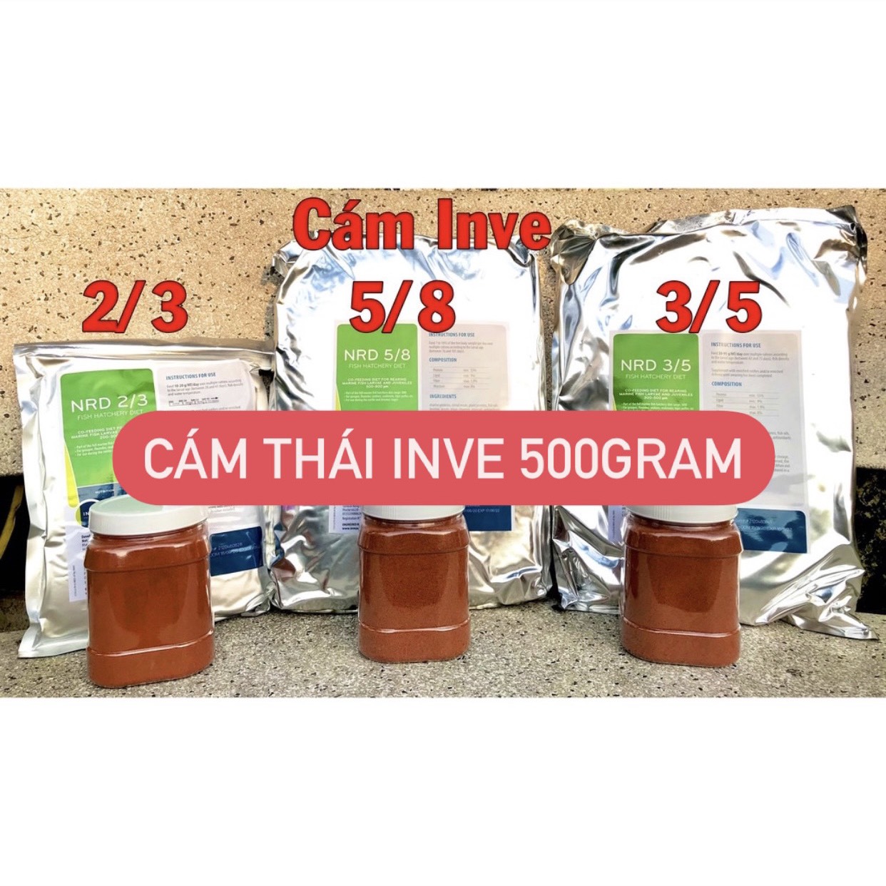 CÁM THÁI INVE 3/5  TÚI 450 GRAM DÀNH CHO CÁ NHỎ