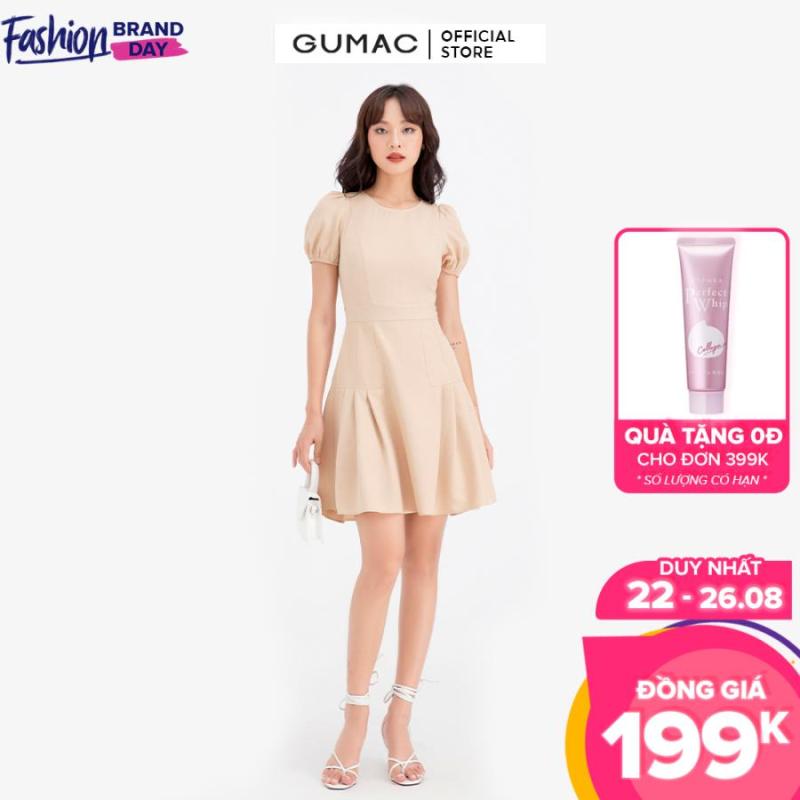 Nơi bán Đầm nữ chiết ly tùng GUMAC DB604