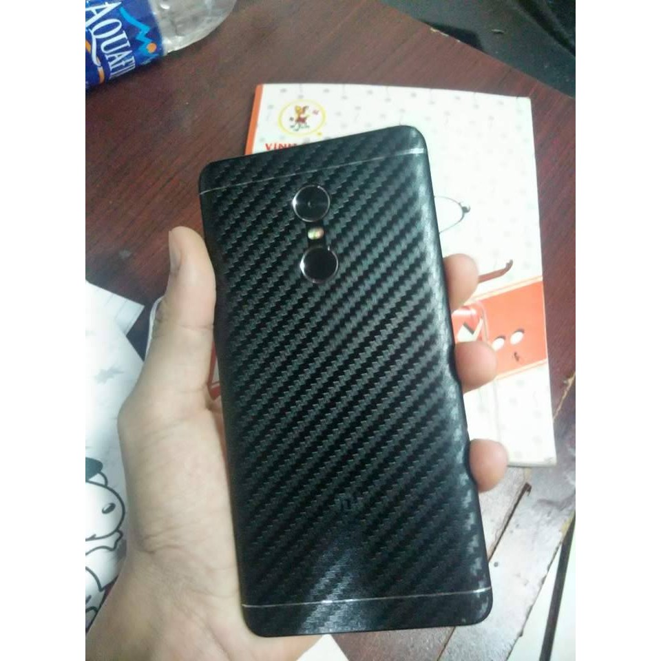 Combo dán cacbon và cường lực xiaomi note 4x ( tặng ốp silicon )
