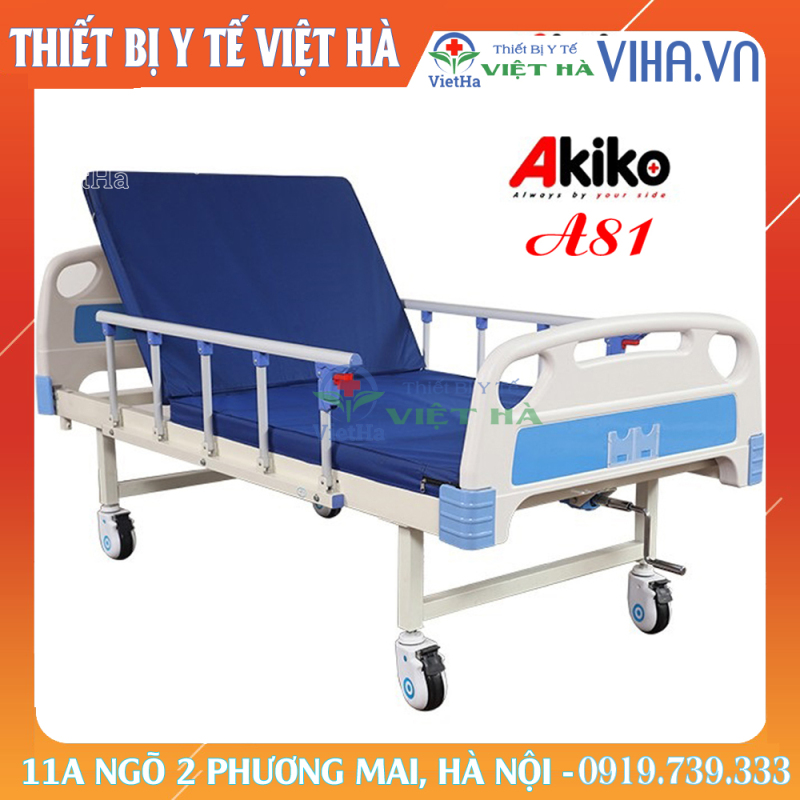 Giường bệnh nhân 1 tay quay AKIKO A81 cao cấp